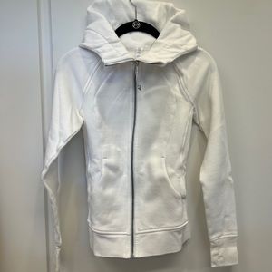 Lululemon White Scuba Hoodie
